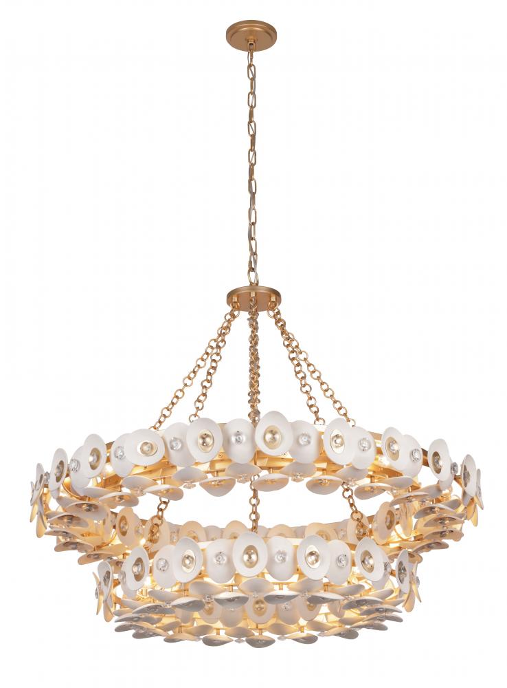 Niu 38in 2 Tier 22 Light Chandelier