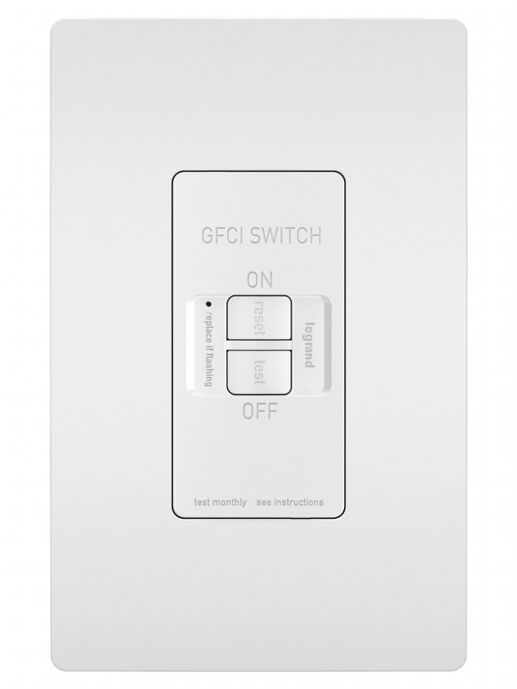 radiant? Spec Grade Dead Front 20A Self Test GFCI Receptacle, White (4 pack)