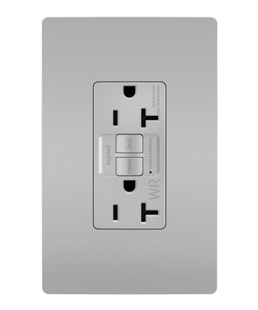 radiant? Spec Grade 20A Weather Resistant Self Test GFCI Receptacle, Gray (4 pack)