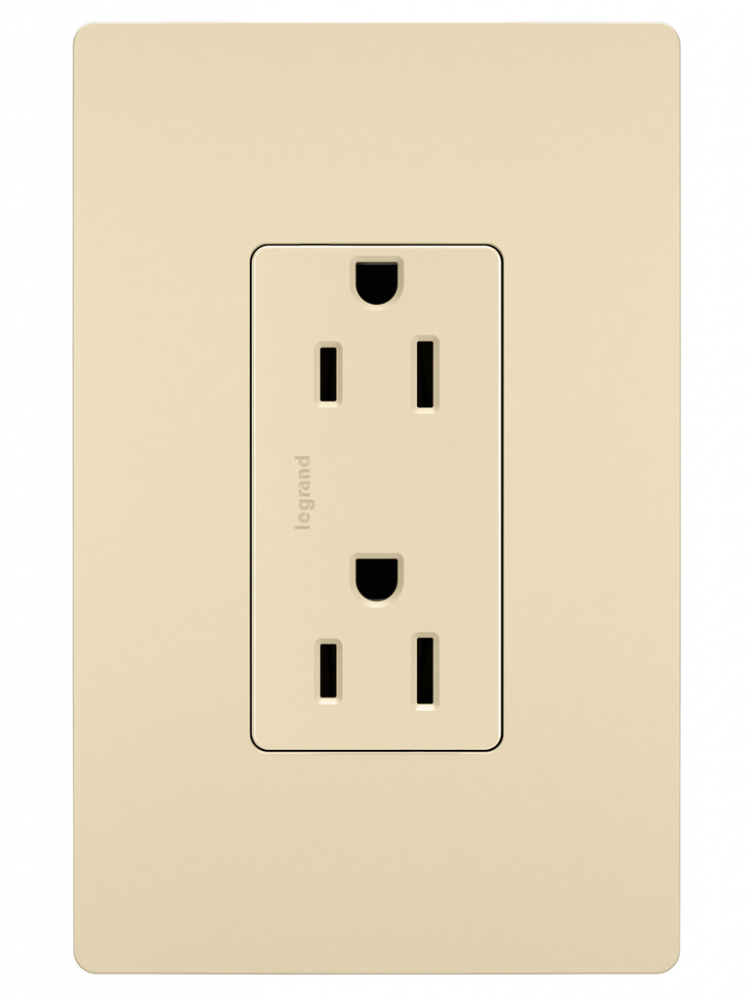 radiant? Self-Grounding Outlet, Ivory (10 pack)