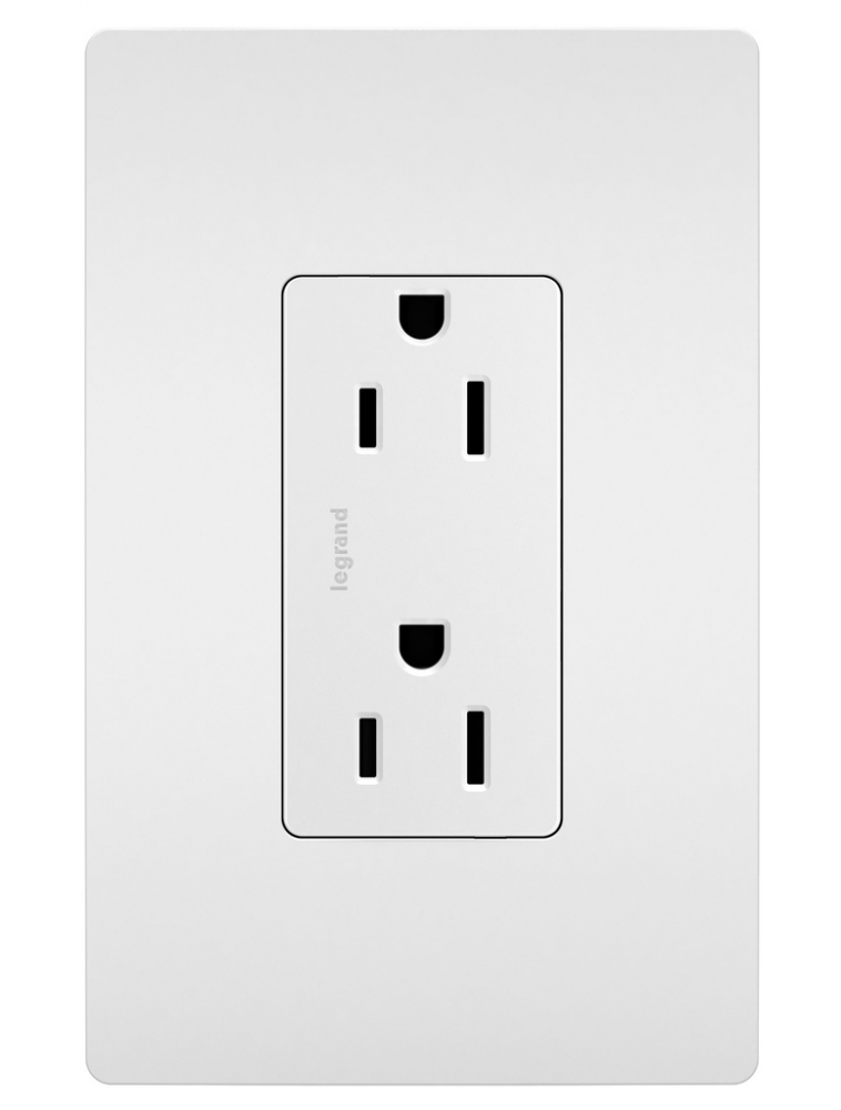 radiant? Self-Grounding Tamper-Resistant Outlet, White (10 pack)