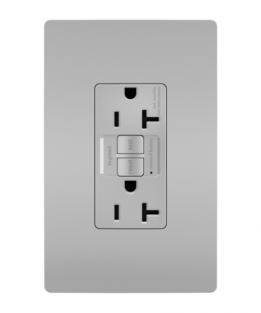 radiant? Spec Grade 20A Self Test GFCI Receptacle, Gray (12 pack)