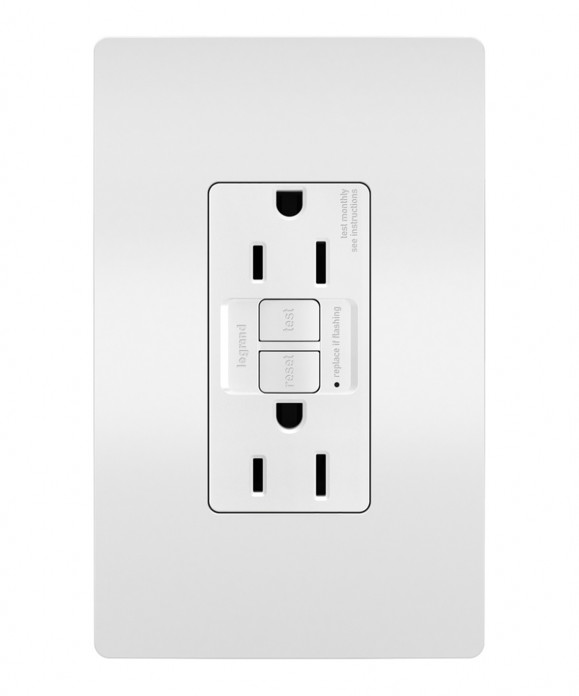 radiant? Spec Grade 15A Self Test GFCI Receptacle, White (12 pack)