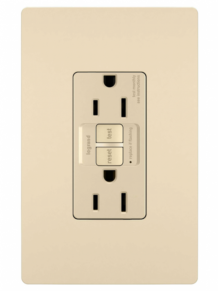 radiant? Spec Grade 15A Self Test GFCI Receptacle, Ivory (12 pack)