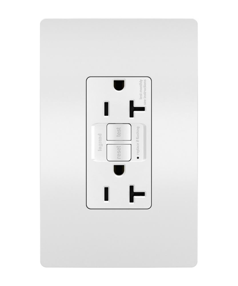 radiant? Spec Grade 20A Self Test GFCI Receptacle, White (12 pack)