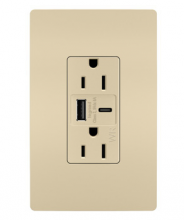 Legrand Radiant WRR26USBAC6I - radiant? Outdoor Ultra-Fast USB Outlet, Ivory