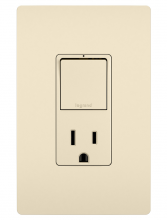 Legrand Radiant RCD38TRLACC6 - radiant? Single Pole/3-Way Switch with 15A Tamper-Resistant Outlet, Light Almond