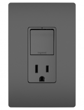 Legrand Radiant RCD38TRBKCC6 - radiant? Single Pole/3-Way Switch with 15A Tamper-Resistant Outlet, Black