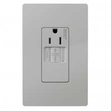 Legrand Radiant 1597TRSGLGRY - radiant? 15A Tamper-Resistant Self-Test Simplex GFCI Outlet, Gray