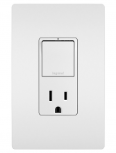 Legrand Radiant RCD38TRWCC6 - radiant? Single Pole/3-Way Switch with 15A Tamper-Resistant Outlet, White