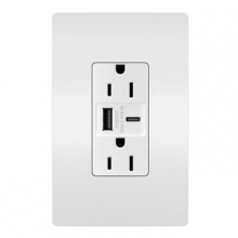Legrand Radiant R26USBAC6WPWCCV4 - radiant 15A Tamper-Resistant Ultra-Fast USB Type A/C Outlet, White (4 pack)