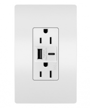 Legrand Radiant WRR26USBAC6W - radiant? Outdoor Ultra-Fast USB Outlet, White