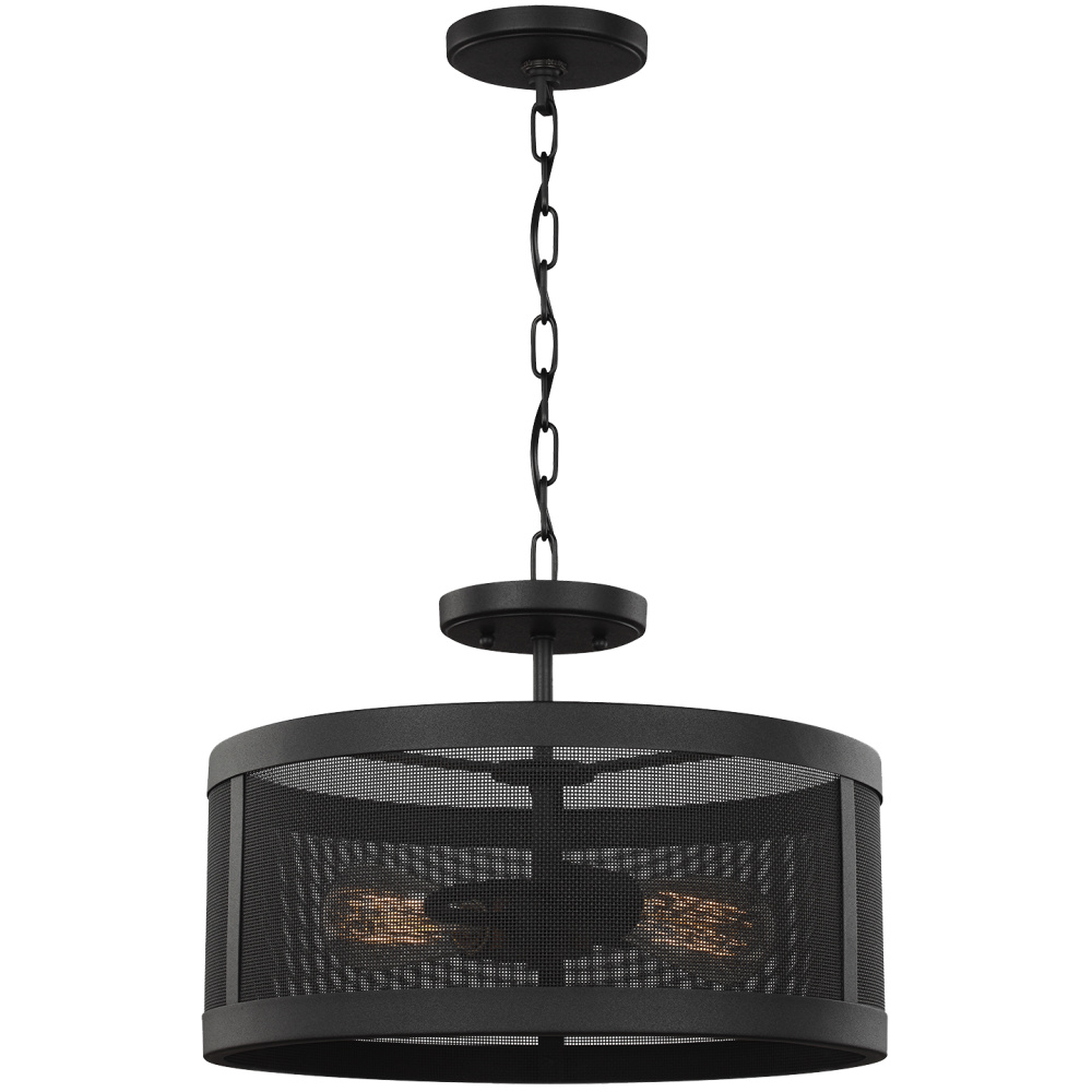 Gereon Two Light Semi-Flush Convertible Pendant