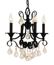 Framburg 2974 MB - 4-Light Mahogany Bronze Liebestraum Mini Chandelier