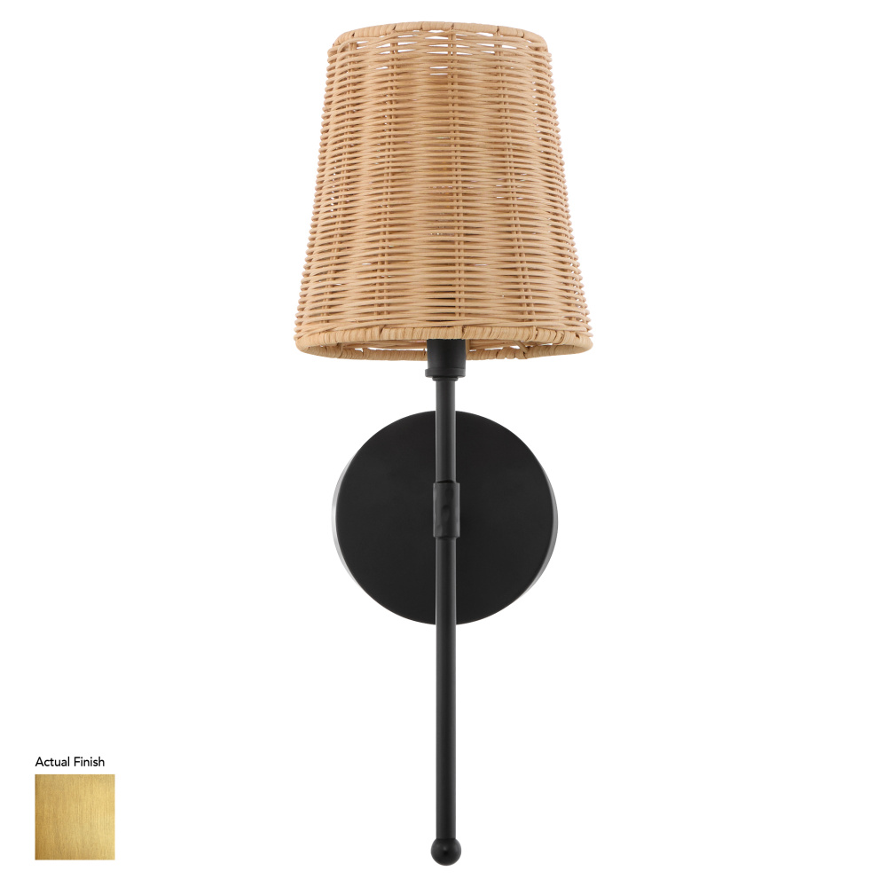 FAIRVIEW 1 LIGHT WALL MOUNT - BRUSHED BRASS