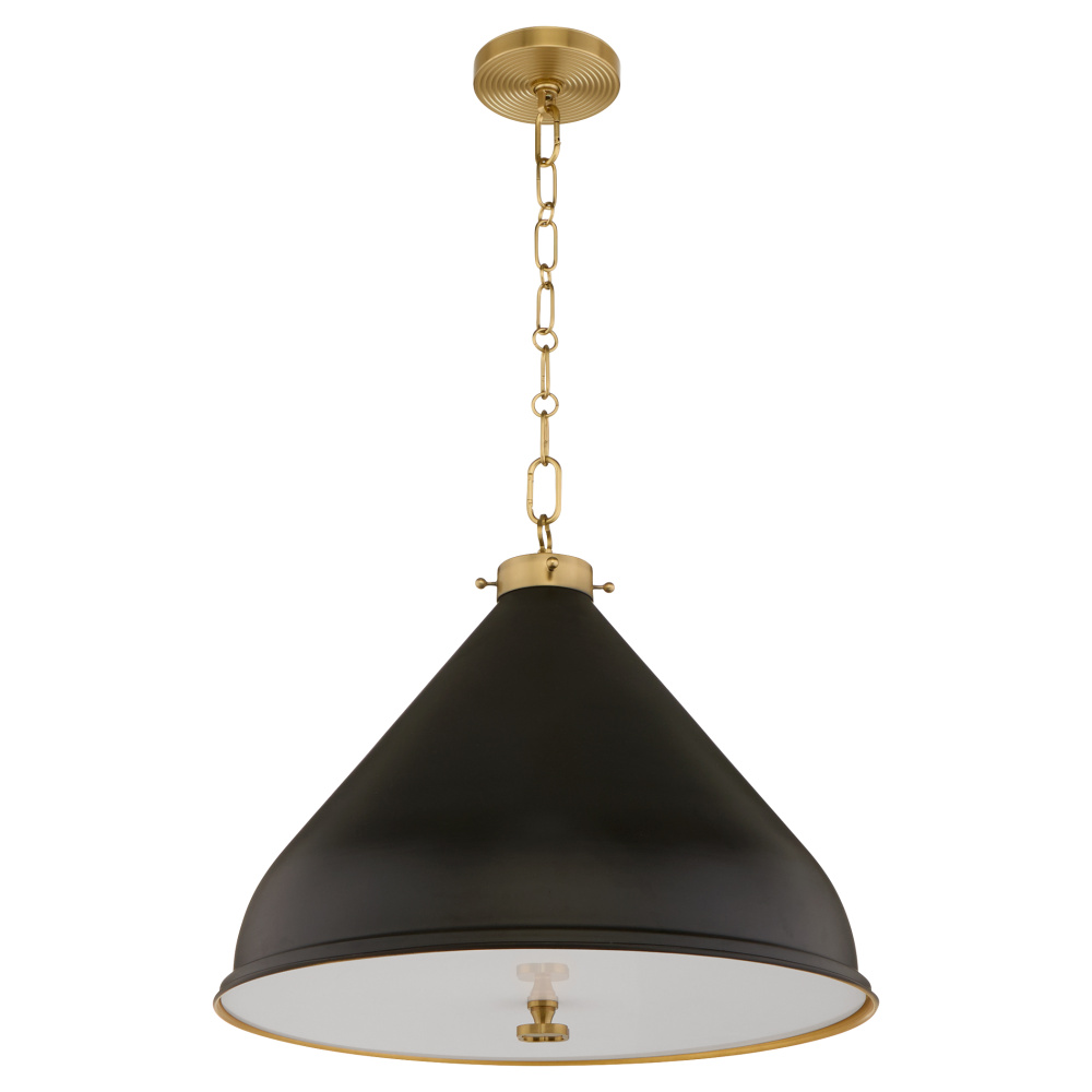BONNEL 20" PENDANT - MATTE BLACK/AGB