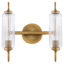 Quorum 5015-2-47 - WHITMIRE 2 LIGHT VANITY - BRUSHED BRASS