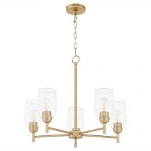 Quorum 6112-5-80 - Wallinger 5 Light Chandelier, Aged Brass
