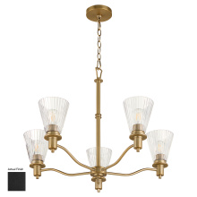 Quorum 6803-5-59 - LAWTON 5 LIGHT CHANDELIER - MATTE BLACK