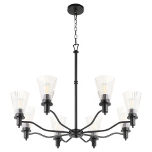 Quorum 6803-8-59 - LAWTON 8 LIGHT CHANDELIER - MATTE BLACK