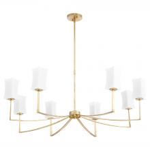 Quorum 681-8-74 - Ayala 8 Light Chandelier, Gold Leaf